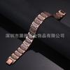 Adjustable Red Copper Magnetic Bracelet With Cross Design Vintage Style Geometric Mens Jewelry