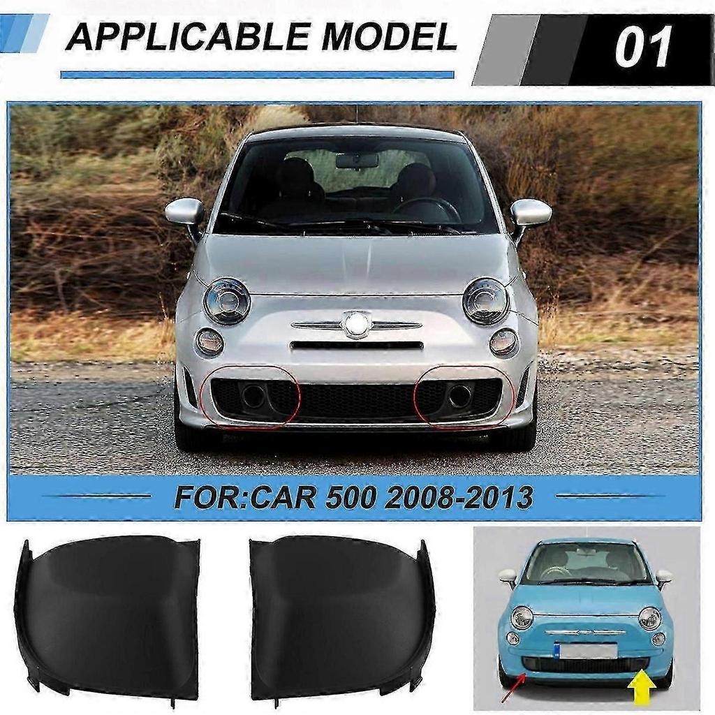 Car Front Bumper Cover 735455037 735455039 for Fiat 500 2008-2013 Front Bumper Lower Grille Cover