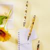 Qilery 30 Pcs Sunflower Ballpoint Pens Bulk Retractable Yellow Flower Floral Pens Creative Plant Click Ball Ballpoint Black Ink Medium Point 1.0 mm