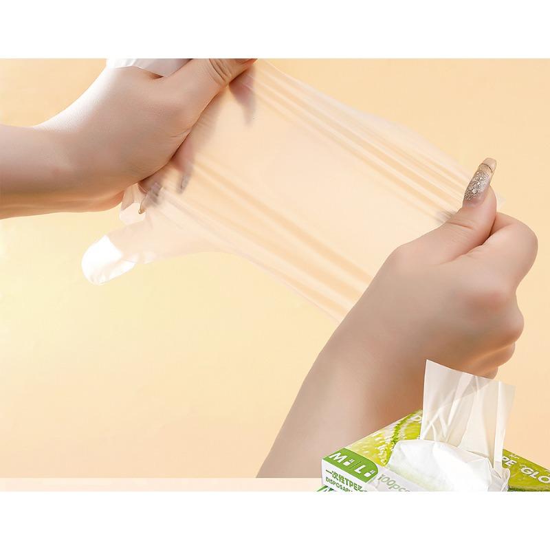 Einweg-TPE-Handschuhe, verdickte transparente TPE-Handschuhe, Catering-Handschuhe in Lebensmittelqualität, Extraktorbox, 100 Stück