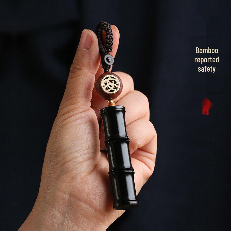 Ebony Bamboo Vintage Charm High-Rise Keychain for Men & Women