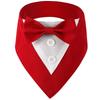 Tanpopo Dog Tuxedo Formal Wedding Bandana Bow Tie Birthday Costume Adjustable Pet Party Attire Valentines Outfit Cosplay Collar
