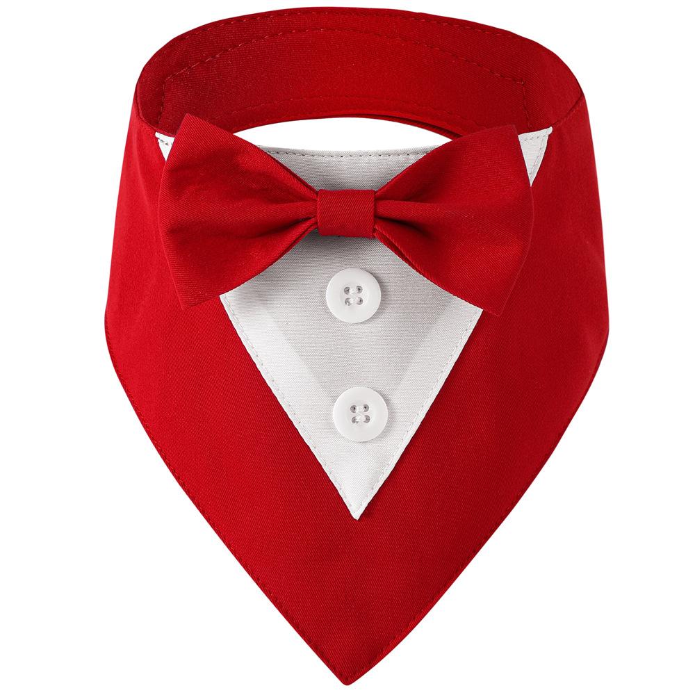 Tanpopo Dog Tuxedo Formal Wedding Bandana Bow Tie Birthday Costume Adjustable Pet Party Attire Valentines Outfit Cosplay Collar