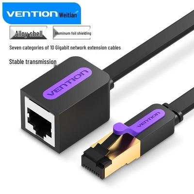 Câble d'extension Ethernet plat Cat 7 Vention Adaptateur RJ45 Mâle vers Femelle