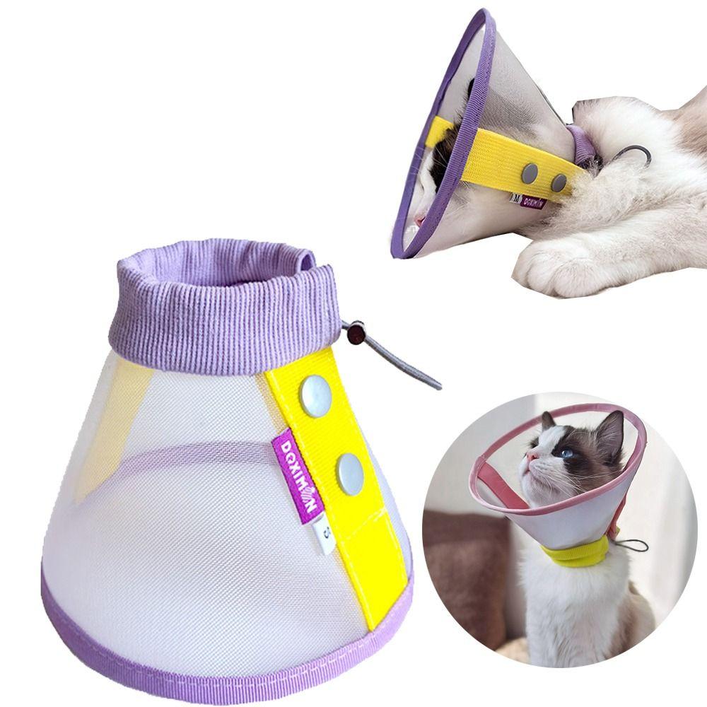 Breathable Pet Neck Cone Soft Cat Neck Protective Circle Dog Protective Head Cover Recovery