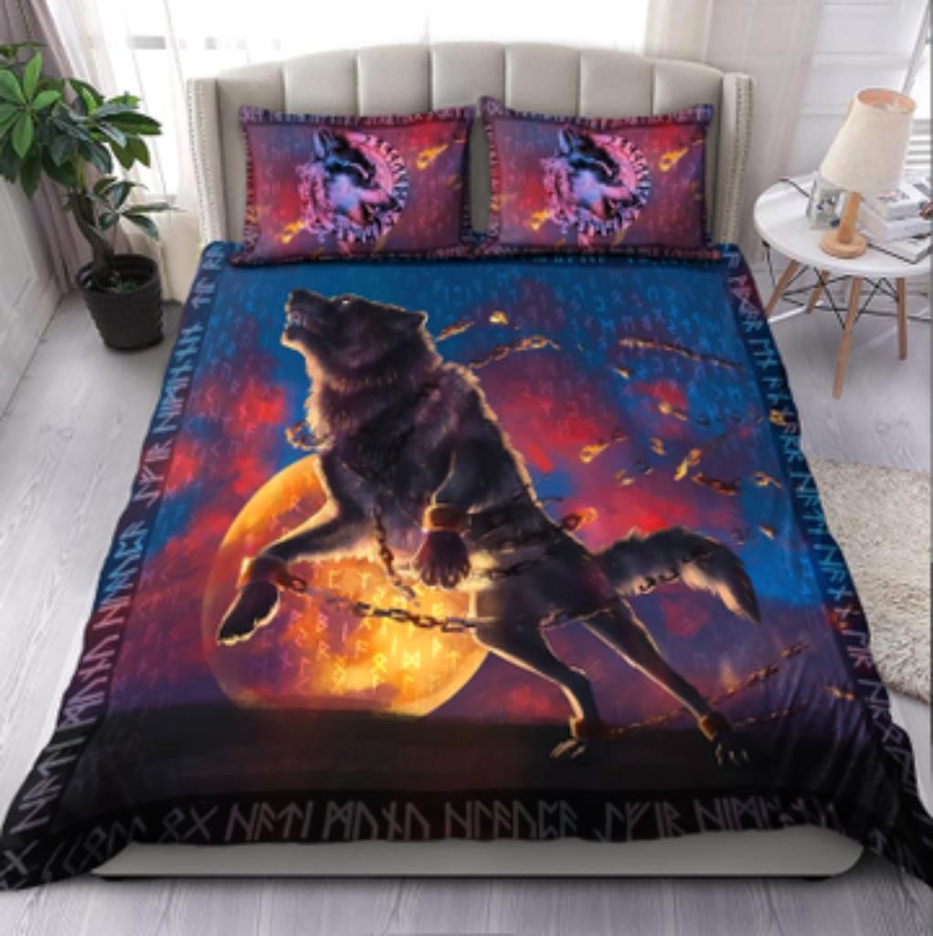 Tmarc Tee Red and Blue Dragons Comforter Duvet Cover Set Bedding Cover Suit
