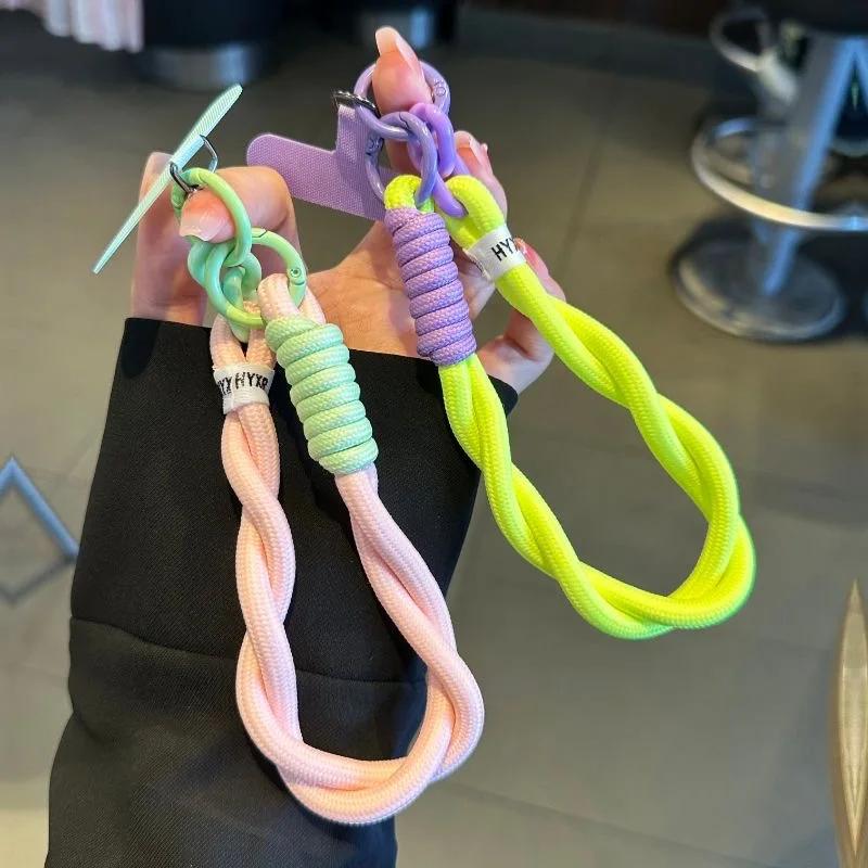 Cute Mobile Phone Lanyard Hanging Decoration Can Be Carried Twist Rope Anti-loss Pendant Fashion Strong Wrist Short Straps Band