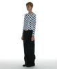 PARTIMENTO WOMEN Pocket Pointed Wide Leg Pants_Black