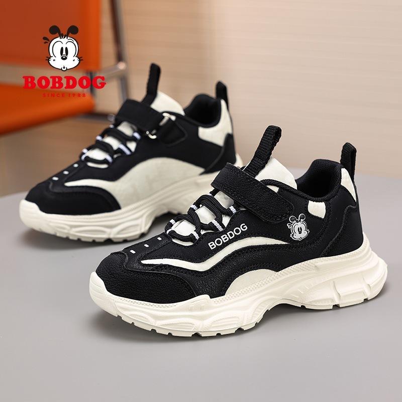 Babu Bean Classmate Boys Shoes 2025 Autumn and Winter New Middle and Older Children's Leather Children's Sneakers Lightweight Running Shoes