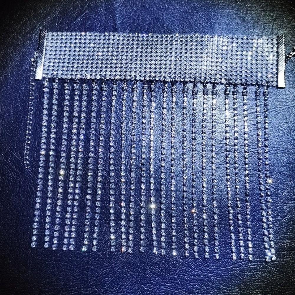 Shining Rhinestone Tassel Anklet Adjustable Foot Chain Jewelry  High Heel Shoes