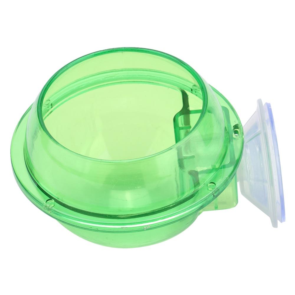 2pcs Round Suction Cup Feeder Green Chameleon Feeder Dish Durable Lizard Feeder Bowl Gecko