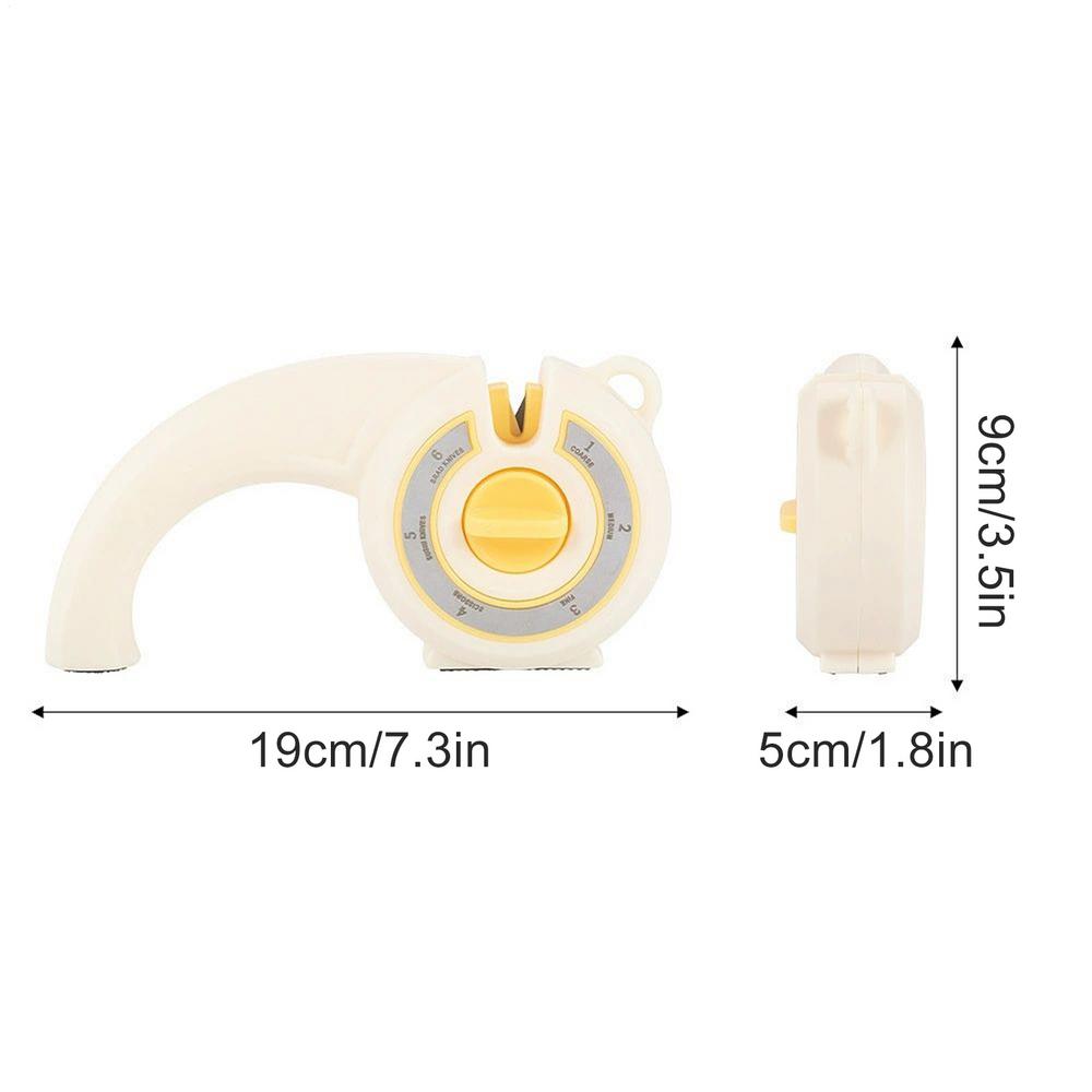 

Cutter Sharpener Tool Knob Angle Control Kitchen Gadgets Slicing Cutter Sharpener for Kitchen Home Hotel Restaurant Apartment Standard белый