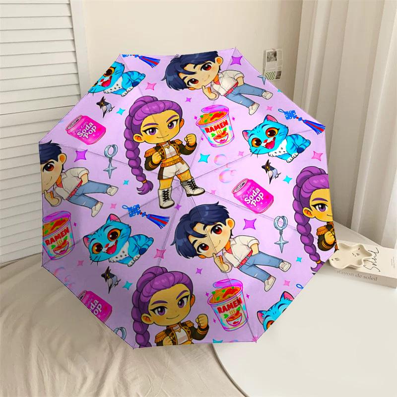 

1PC Ramen Soda Pop Umbrella-8-Rib Reinforced, Automatic Open, Lightweight & Durable, Cute Fashion Accessory for Outdoor-P2684