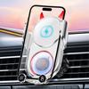 Wireless Car Charger Mount 360-Degree Rotatable Devil Car Charger Anti-Shaking Funny Phone Stand Decorative Phone Holder For