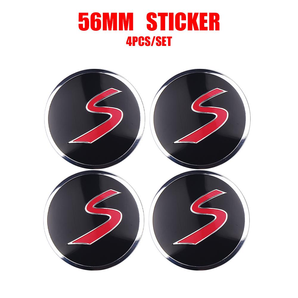 4Pcs 56/60mm Car Wheel Tire Hub Center Cap Cover Auto Accessories For MINI Cooper S JCW WORKS R55 R56 F55 F56 R57 R58 R59 R60