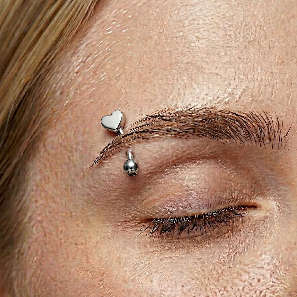 Star Curved Eyebrow Sticks Stainless Steel Punk Body Jewelry All-gender