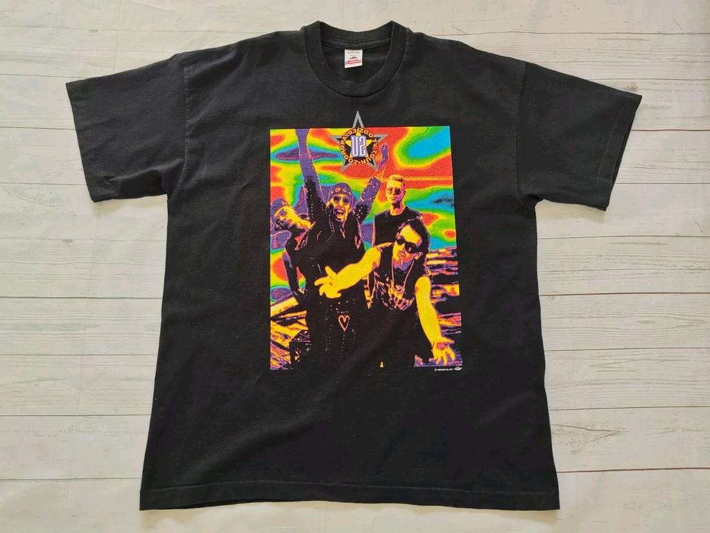 U2 Vintage 90s Men's Rock Band Zoo TV Zooropa Tour Single Stitch Size XL Unisex T-Shirt