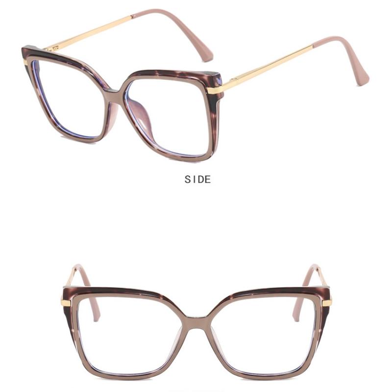 Ochelari de damă Anti-Lumină albastră Moda Personalitate Retro Minimalism Ochelari simpli Cadru mare Ochelari de călătorie pentru șoferi pentru studenți