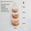 Wall Hanging Basket Cotton Rope Organizer 3 Tier Storage Bag Hand Woven Sundry Storage Door Hanging Rack Home Bedroom Decor