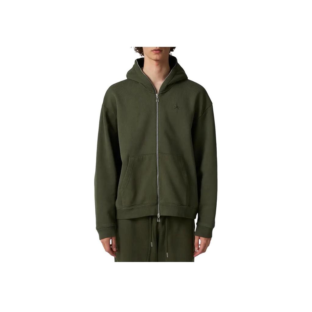 Air Jordan x Travis Scott Full-Zip Hoodie Cargo Khaki Unisex Tops Green DZ5500-325