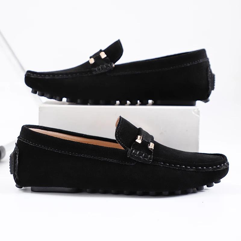 Casual Shoes Fashion Men Shoes Genuine Leather Men Loafers Slip on Men Flats Male Driving Shoes Moccasins 38-47