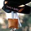 Bible Verses Christian Mirror Sticker - Trust In God, Faith Hope Love, Self Adhesive Shiny Look, "Trust In God" Pattern with Heart Shape