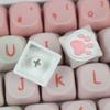 1/4Pcs Lovely Cat Claw Keycaps Cross Axis Key Cap Pink White Cartoon DIY Decoration For Mechanical Keyboard Arrow Keys