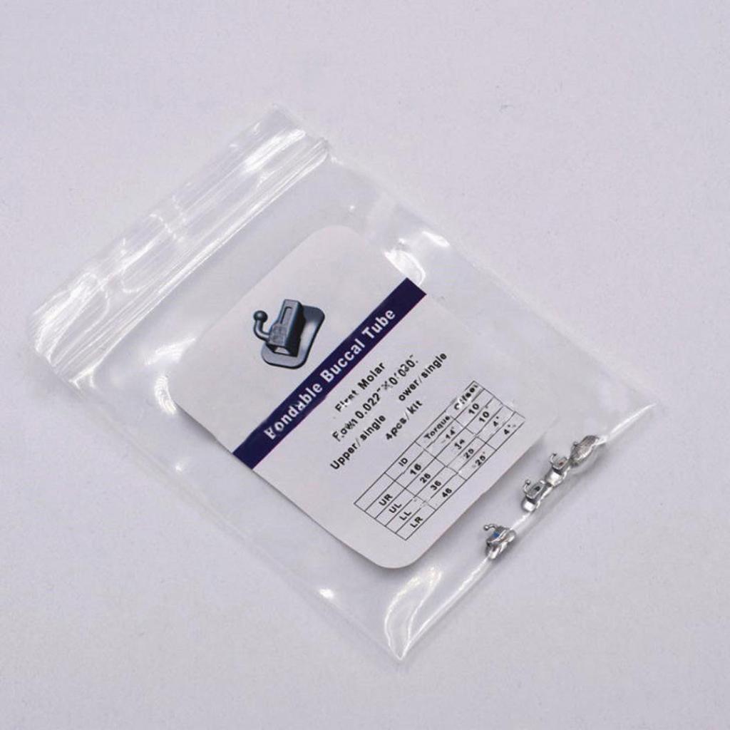4 Teile/paket Dental Kieferorthopädische 1. Molaren Halterung Bukkalröhrchen Bondable Roth 022