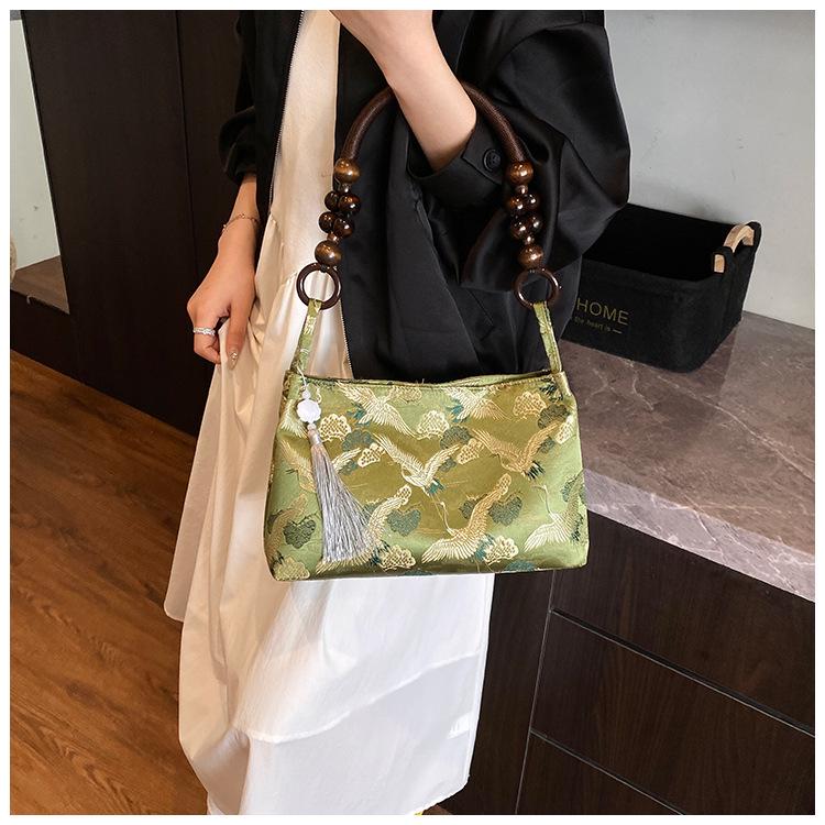2026 Retro Chinese National Style Women's Handbag - Simple Casual Shoulder Bag