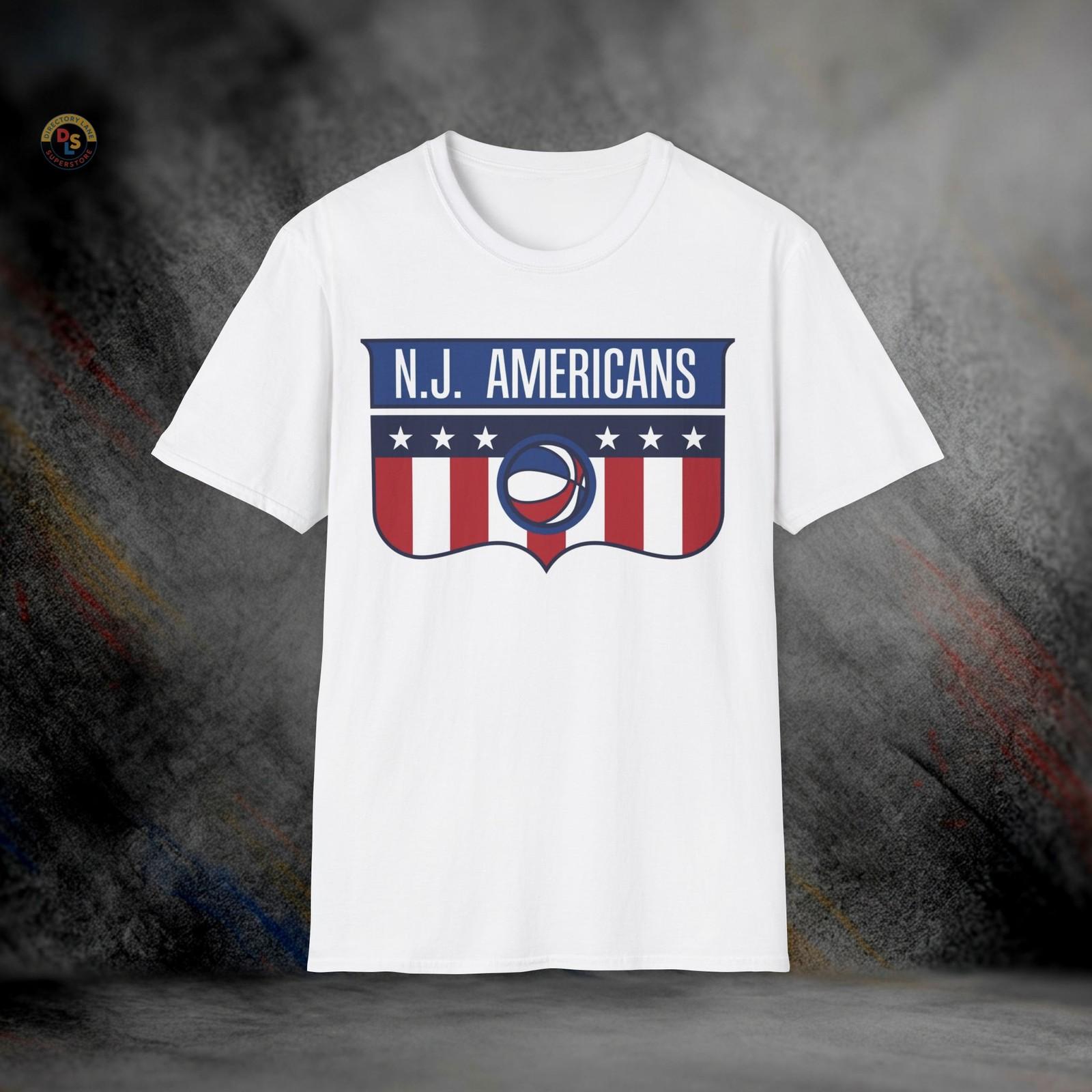 New Jersey Americans Defunct Retro Basketball T-Shirt | Softstyle Tee XXXXL