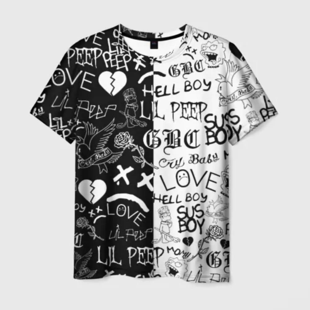 Summer Men's T-shirt Graffiti Art Printed T-shirt Men Women Hip Hop Trend Cool Tee Street Short Sleeve O-Neck Y2k Top