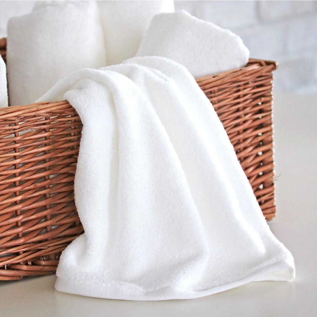 Imabari Bath 68 X Set of 2 Puri-up Towels, Hakkaitaoru, Medium, 140cm, White,