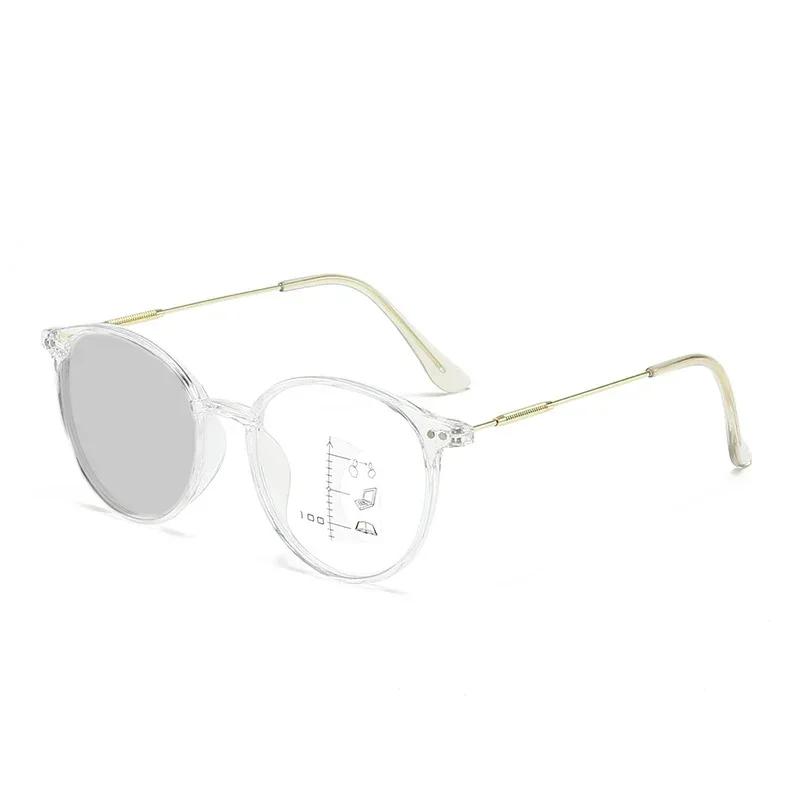 Progressive Multifocus Reading Glasses High Definition Photochromic Presbyopia Eyewear Anti-Blue Light Far Sight Glasses