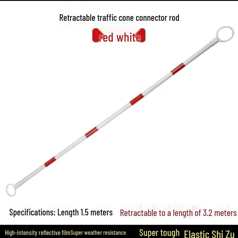 Aokewen 3m Retractable Red/White Reflective Barrier Pole