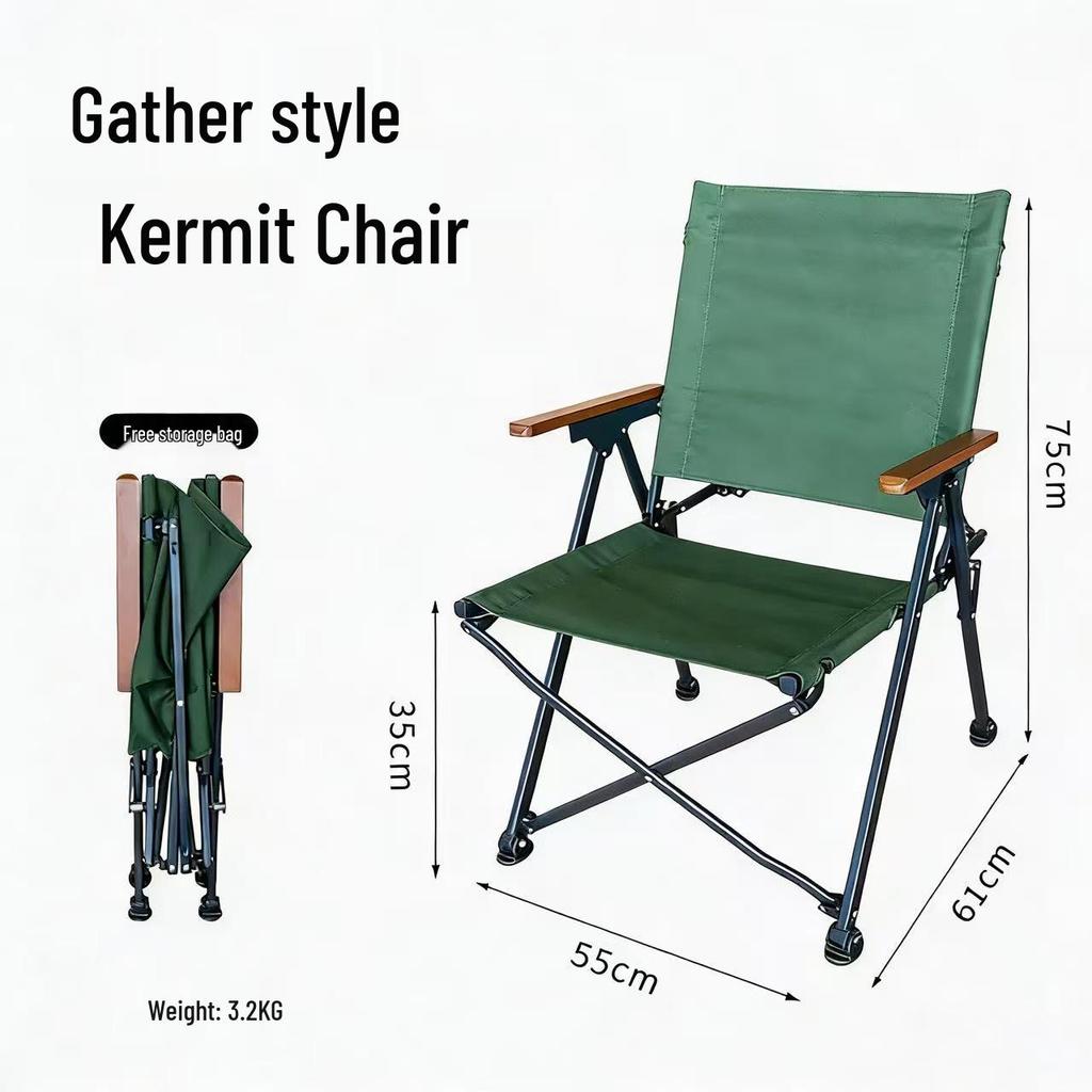 Portable Kermit Outdoor Folding Chair for Camping and Picnic