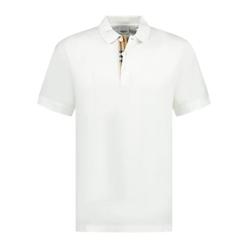 Burberry SS23 Men's Casual Pullover Short Sleeve Polo Shirt White 80675831