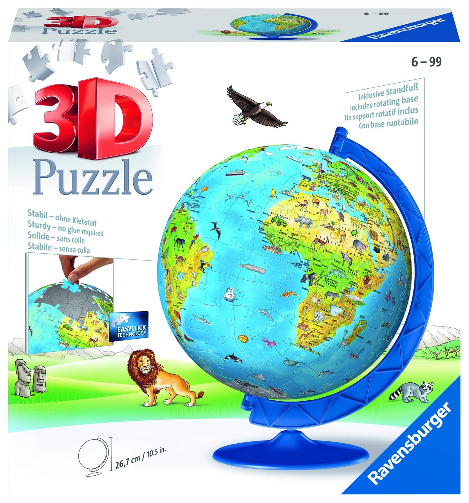 

Ravensburger 3D Puzzle Animal Globe (187 Pieces)
