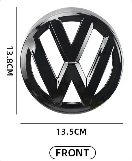 2026 Hot Valve Stems Caps For VW VOLKSWAGEN New Chrome Silver Or Black Car Front Radiator Grille Emblem For Volkswagen VW Golf 7 MK7 2014