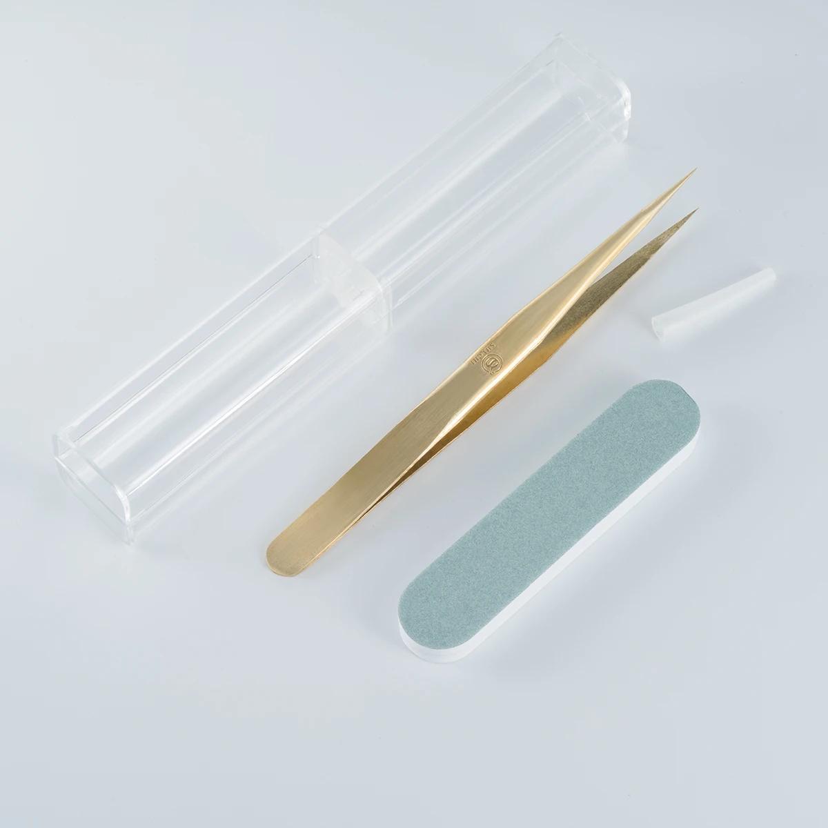 

1set Precision Watch Repair Tweezers, Hand-Polished Brass Tweezers, Anti-Magnetic Anti-Slip Fine Tip Tweezers for Watch Parts