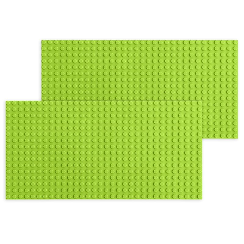 

Classic Compatible Double-Sided Baseplate Block Plate, 16x32 Dots (Light Green x 2)