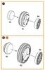 Clear North American Sabre Weight Transforming Wheel Type 1 Clear Plastic Model Parts CPUA48090 Prop! 1/48 F-86A (for Prop) (Airplane)