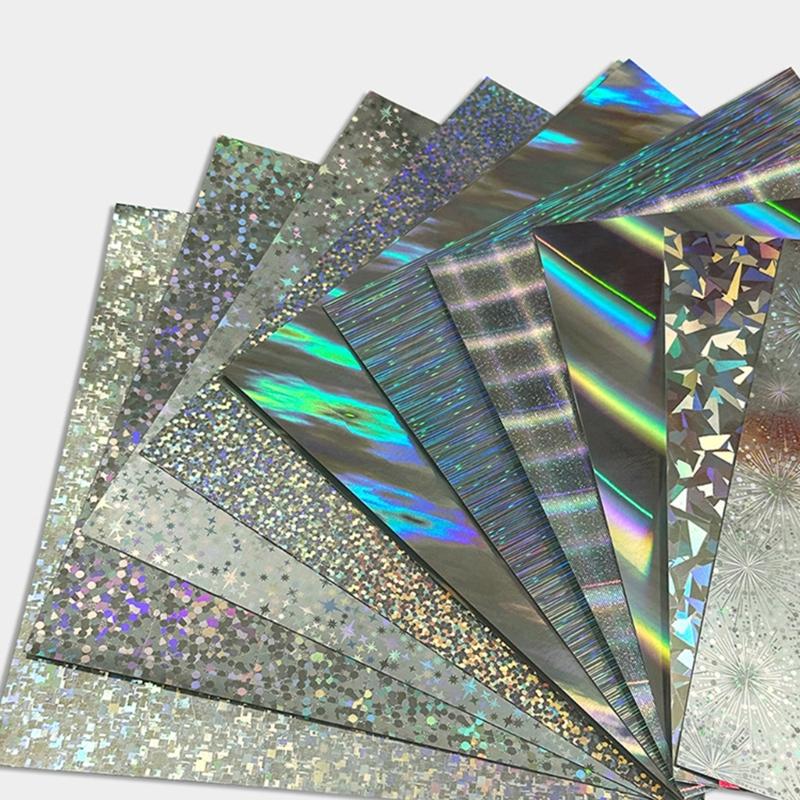 20 listů třpytivého řemeslného papíru Třpytivé plastové listy pro řemesla, scrapbooking, výrobu přání, fotoalba a balení