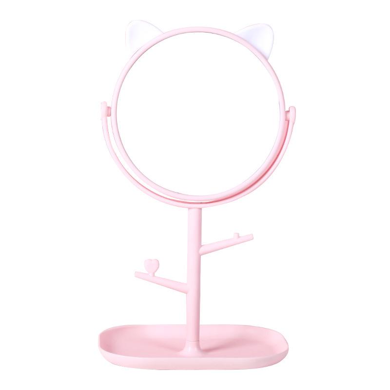 European Style LED Makeup Mirror with Adjustable Light - Multifunctional Tabletop Vanity Mirror