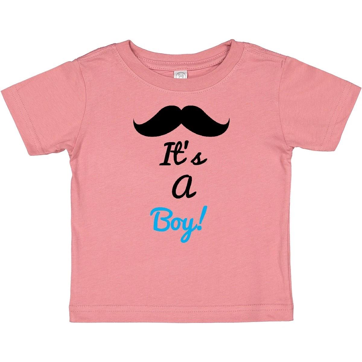 Inktastic It s A Boy! Baby T-Shirt Mustache Announcet Pregnant Maternity Tees 100