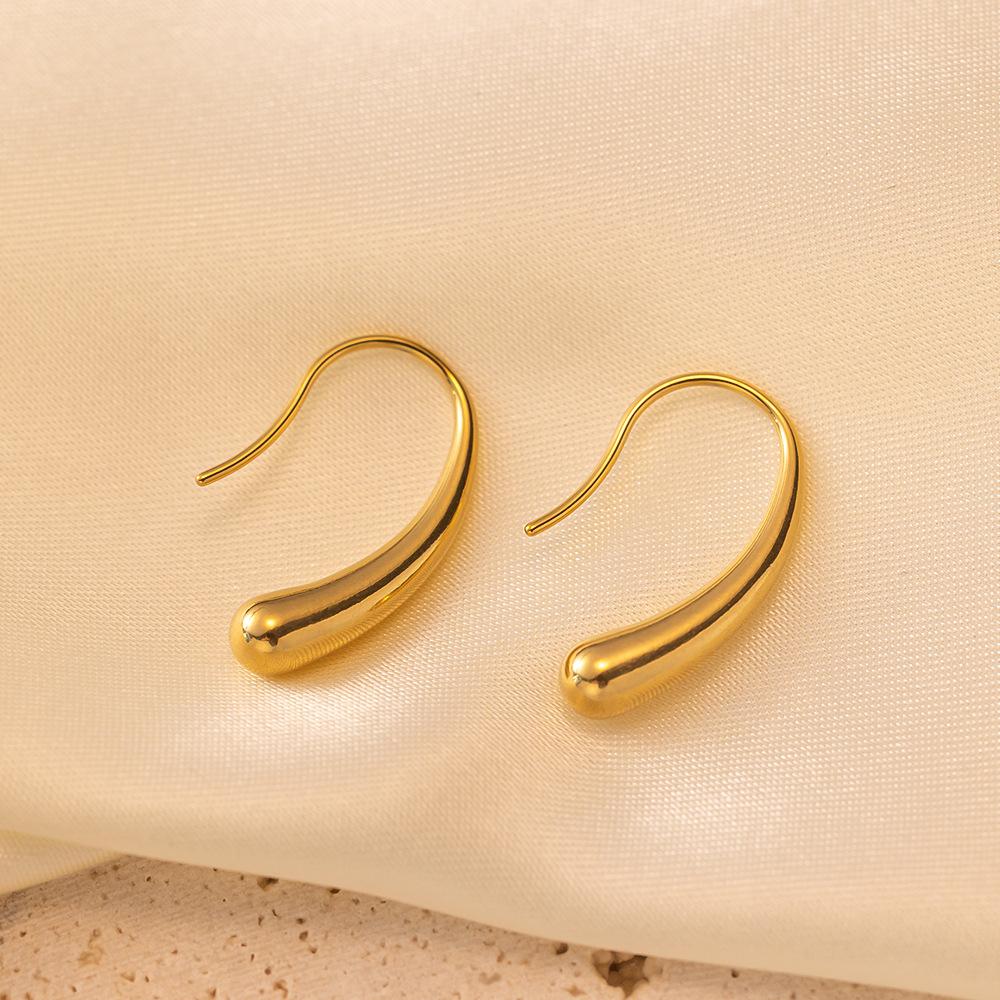 

Design mini delicate simple daily small water droplets bean sprouts temperament earrings ear hook earrings