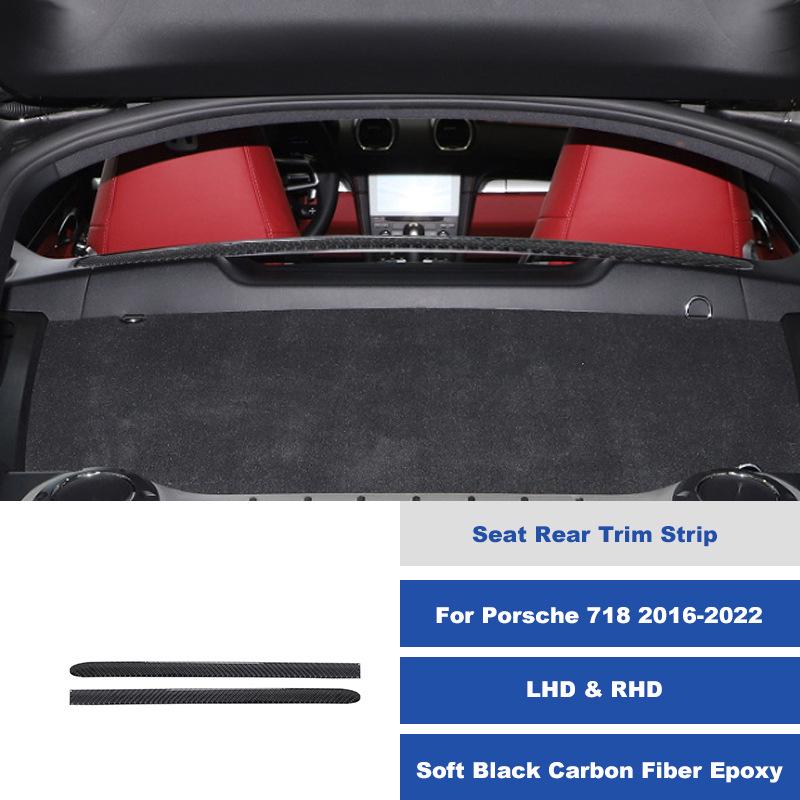 Porsche 718 2016-2022 Carbon Fiber Seat Rear Trim Strip Sticker