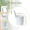 Hanging Flower Pot Holder with Hook Garlic Storage Railing Planter Iron Bucket for