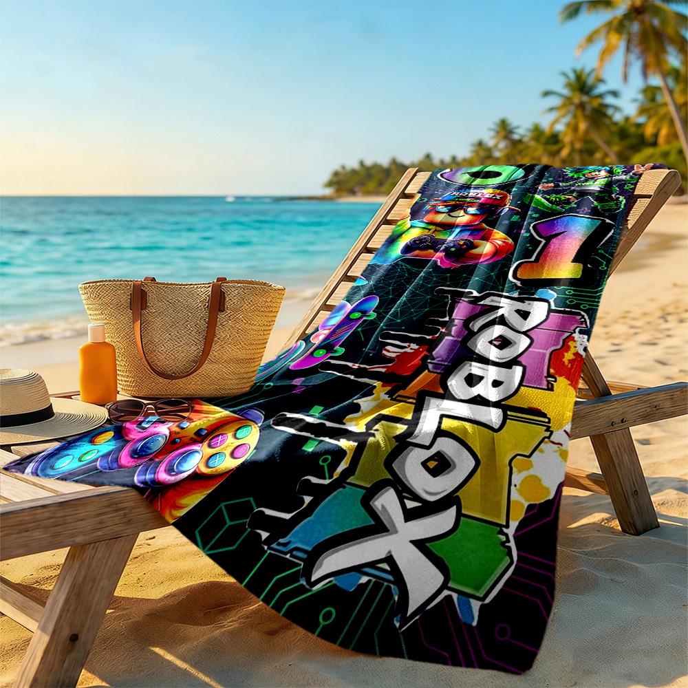 Roblox Strandtuch Hohe Saugfähigkeit & Schnelltrocknend Bequem Leicht Geeignet für Sport, Reisen, Schwimmen, Yoga, Badezimmer, Strand Und Pool