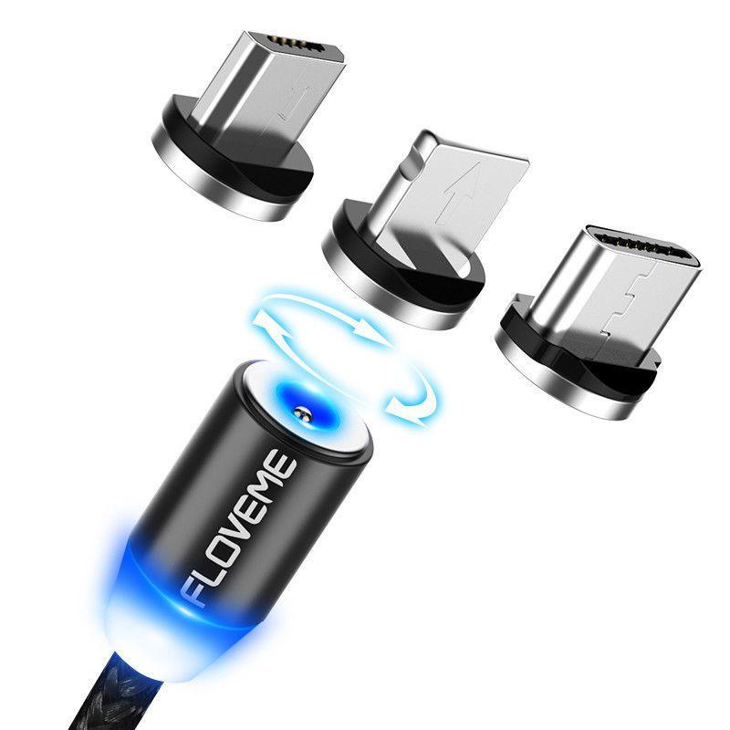 Magnetic Lightningusb Braided Charger Charging Cable For Iphone Samsung Typec