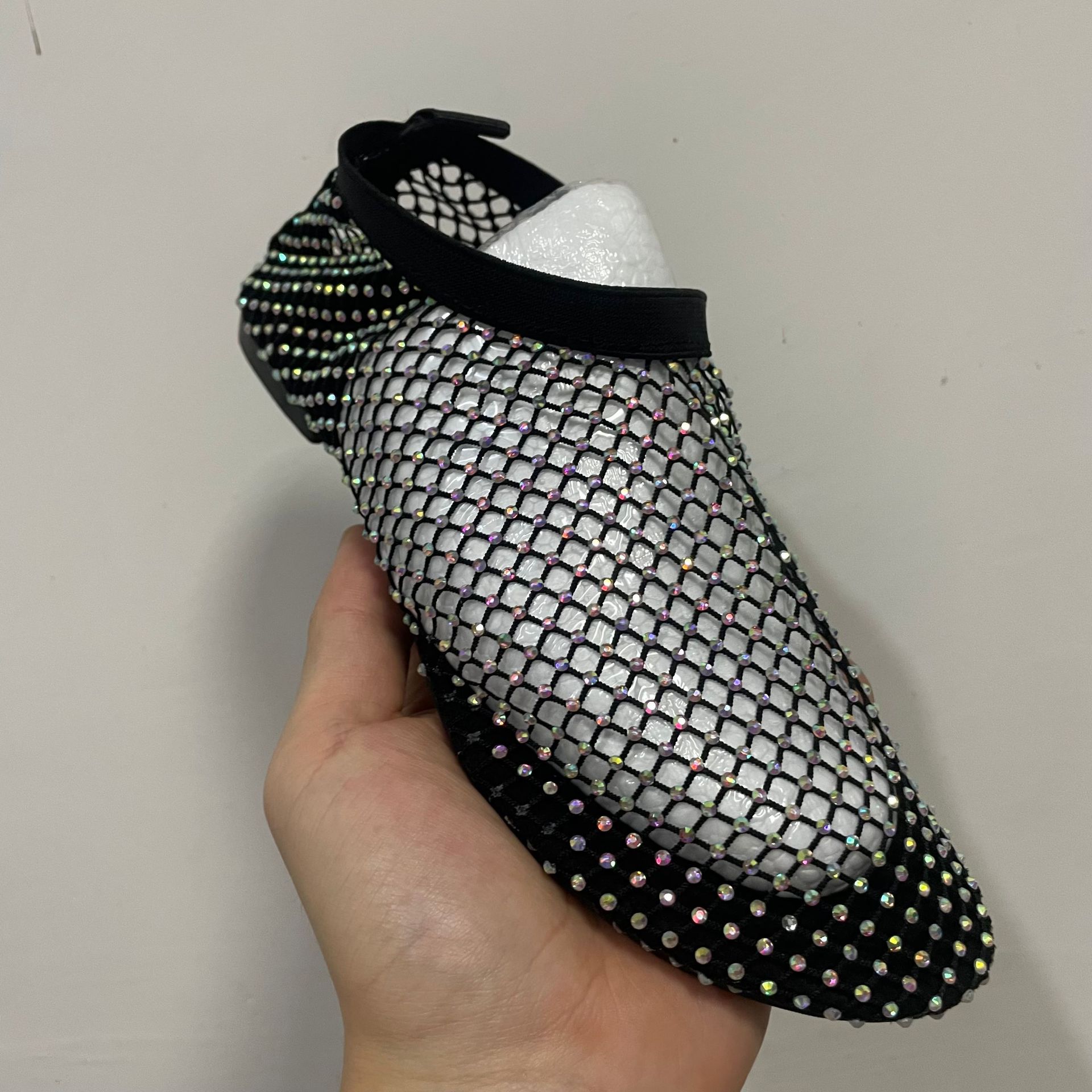 Новые сандалии с круглым носком и короткие сапоги с инкрустацией бриллиантами летние сексуальные туфли большого размера на плоской подошве 35 2540₽